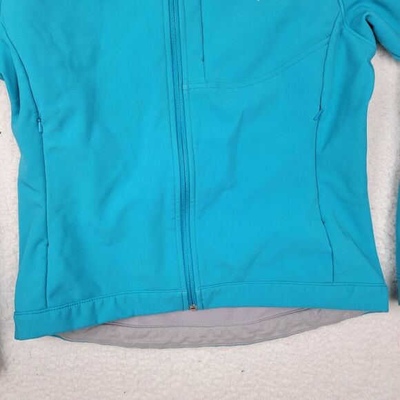 The North Face Womens Softshell Fleece Lined Jacket Full Zip Teal Blue Size S - Picture 4 of 9